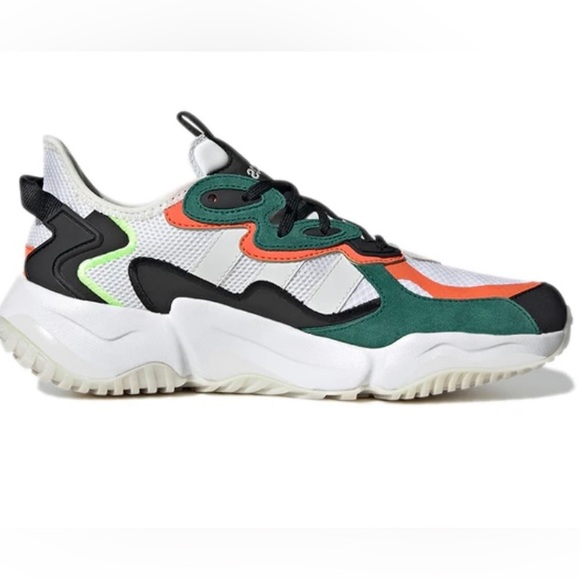 Adidas mens basketball athletic shoes Nirtocgarge green white orange new shoes - Picture 8 of 10